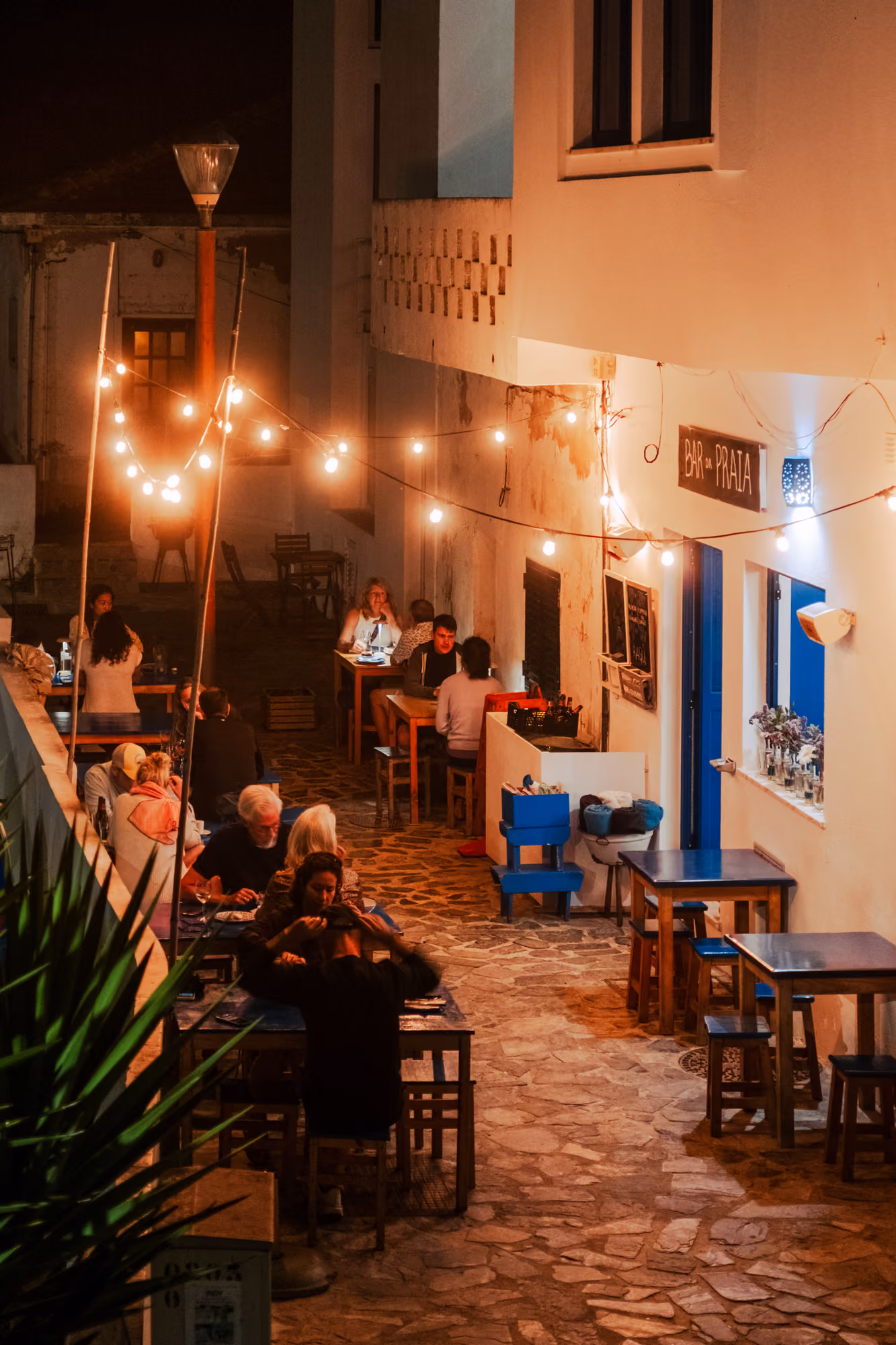 Bar scene in a tiny village 